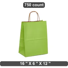 Sturdy Kraft Paper Tinted Shopping Bag 16" x 6" x 12"