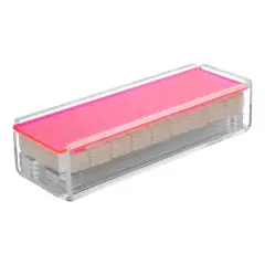Lucite Rummy Game Pink Lid