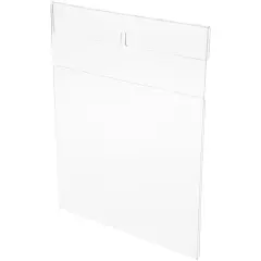Plymor Clear Acrylic Top-Fold Literature Sign Holder Frame (Wall Mount), 8.5" W x 11" H