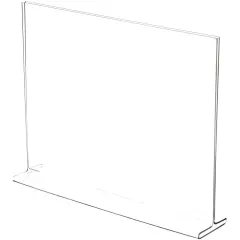 Plymor Clear Acrylic Sign Display / Literature Holder (Top-Load), 12" W x 9" H