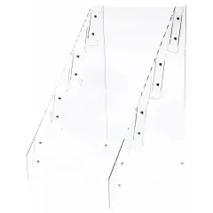 Plymor Clear Acrylic 4-Level Tilted Card Display Rack