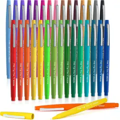 30 Colors Felt Tip Pens, Medium Point Assorted Markers Pens For Journaling, Writing, Note Taking, Planner Coloring, Perfect for Art Office and School Supplies