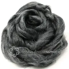 Hemp - Beautifully Dyed Vivid Colors, Combed Top Roving for Spinning, Blending, Felting, Weaving. Pewter