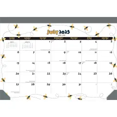 Busy Bees | 2026 14x10 Inch 18 Months Monthly Desk Pad Calendar | July 2025 - December 2026