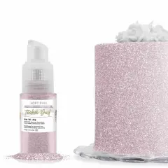 Bakell - Soft Pink Tinker Dust Edible Glitter (25g, 1x Spray Pump) for Food, Desserts, and Beverages!