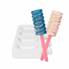 4 Cavity Spiral Popsicle Mold - Silicone Mold