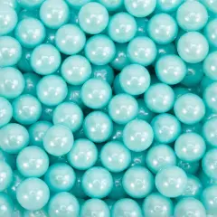 Krazy Sprinkles - Light Blue Pearl 8mm Beads (1/2 Cup, 1x Jar) for Cakes, Ice Cream & Cookies