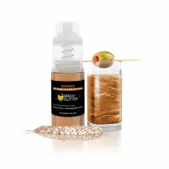 Brew Glitter - Bronze Edible Drink Glitter (4g, Mini Spray Pump) for Beer, Cocktails and Beverages