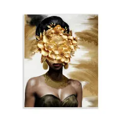 Stupell Industries Golden Gaze Female Portrait Wall Plaque By Kim Allen