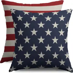 Set of 2 Throw pillow covers for 4th of July Decorations