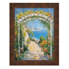 Brown Coffee Burl Wood Flat Picture Frame 27x40 frame