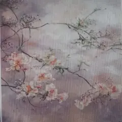 Sakura Twilight Designer Printed AIDA Fabric. Canvas for embroidery with an applied backgroundKF-1110A