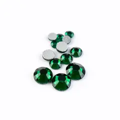 Crystal Lane DIY SS12 Glass Flatback Rhinestones, 2880pcs Emerald