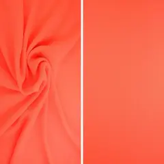 1 Yard Ghost Crepe Solid Woven Fabric Stretch Textured Drapery Upholstery 57/58" Width NEON ORANGE