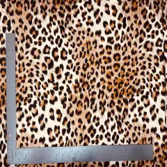 1 Yard Animal Print DTY Brushed Knit Fabric 58"-60" Inch Wide, Soft Stretch for Stylish Wearables
