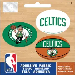 Licensed NBA Boston Celtics 1.5" Badge Pack Adhesive Fabric Badge