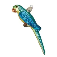 Old World Christmas 1.75 In Parakeet Christmas Tree Ornament , Ornament Bird Talk Multicolored