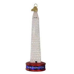 Old World Christmas 5.0 Inch Washington Monument Christmas Tree Ornament , Ornament National Mall White