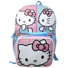 Hello Kitty 16" Pink Backpack with Rectangular Lunch Bag