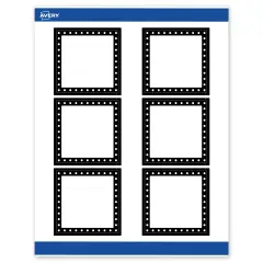 Avery Printable Square Labels, Black and White Polka Dots, 3" x 3", Matte White Square Labels, Permanent, Laser/Inkjet, 60ct, Great for Product Labels