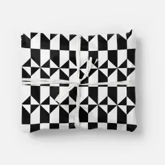 Black & White Geo Shape Gift Wrap II