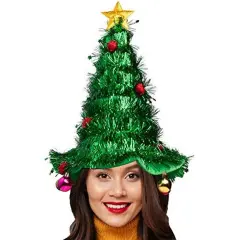 Simply Genius Christmas Tree Hat (1 Pack): Humorous 18&rdquo; Decorated Christmas Tree Hat, Festive Holiday Decor