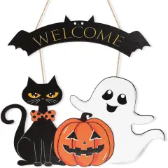 Ghost Door Wreath for Door Sign - Halloween Decor