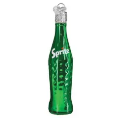 Old World Christmas 4.0 Inch Sprite Bottle Tree Ornament , Ornament Pop Cola Refreshing Green