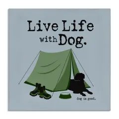 Stupell Industries Camping with Dog Canvas Wall Art Design by Dog Is Good