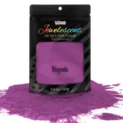 Jewelescent Mica Pearl Pigment Powder, Magenta 3.5 oz (100g) Pouch - Cosmetic Grade, Epoxy Resin Color Pigment, Mica Powder for Resin, Soap, Slime, Candle Dye, Art, Crafts