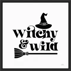 Halloween Typography I by Laura Marshall Framed Canvas Wall Art