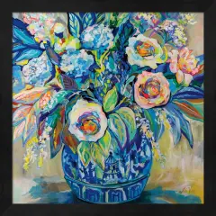 Think Spring by Jeanette Vertentes 13" x 13" Framed Wall Art