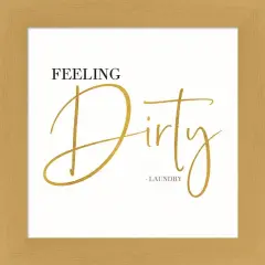 Laundry Art VIII-Feeling Dirty by Tara Reed 13" x 13" Framed Wall Art