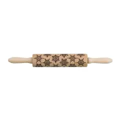 Harold Imports Snowflake Embossed Rolling Pin