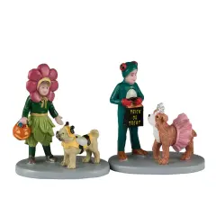 Lemax Spooky Town Halloween Village Accessory Costumed Companions Set of 2 Trick or Treaters