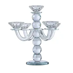 Round Crystal Candelabra 5 Arms