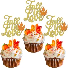 24 Pack Fall in Love Cupcake Toppers
