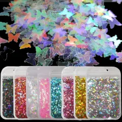 Holographic Butterflies Glitters Crafts Sequins Accessories
