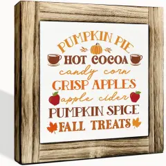 Fall Rustic Wooden Tabletop Decor Sign