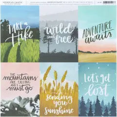 American Crafts Vacation Single-Sided Cardstock 12"X12"-Wise Words
