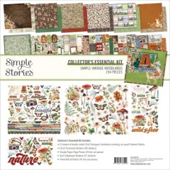 Simple Stories Simple Vintage Woodlands 12"X12" Collector's Essential Kit