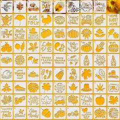 80 Pieces Thanksgiving Stencils - 3 x 3 Inch