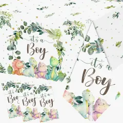 3pcs Dinosaur Baby Shower Tablecloth