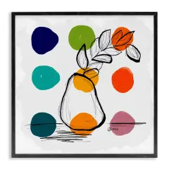 Stupell Industries Botanical Pear Sketch Framed Giclee, design by Beki Marquardt