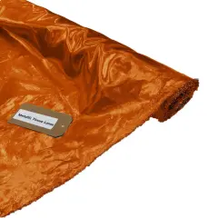 1 Yard Metallic Tissue Lame Fabric Lightweight Shiny Draping Material for Decor and Craft Burnt Orange