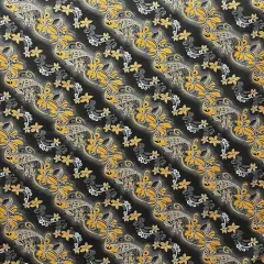 1 Yard Diagonal Tiare Lei Fabrication, 100% Polyester Fabric, 36in L x 45in W Black