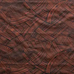 1 Yard Traditional Polynesian Tattoo Design Polyester Fabric for Apparel Projects 60 Inch Width Brown