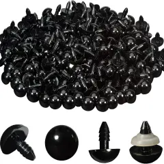 160pcs 14mm Black Plastic Safety Eyes