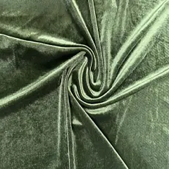 1 Yard Stretch Velvet Solid Polyester Spandex Fabric for Dancewear Costumes Leggings Cosplay Decor Sewing 60 Inches Width Olive