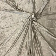 1 Yard Crushed Stretch Velvet Fabric for Apparel Costumes Leggings Tops 60" Width Bone Gray